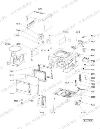 Схема №1 MWD 301 BL с изображением Переключатель для микроволновки Whirlpool 482000003234