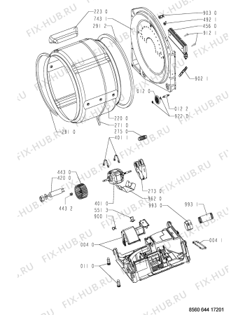 Схема №1 TRAK 6440/6 с изображением Обшивка для электросушки Whirlpool 481245215088