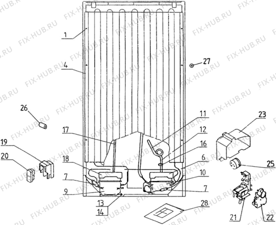 Взрыв-схема холодильника Unknown ER4671S - Схема узла C10 Cold, users manual