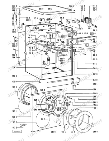 Схема №1 AWM 279 с изображением Тэн для стиральной машины Whirlpool 481225928665