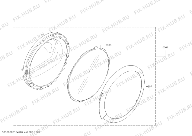 Схема №2 CWK6W200 Selbstreinigender Kondensator с изображением Люк для сушильной машины Bosch 11007074