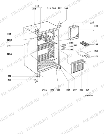 Взрыв-схема холодильника Electrolux RM4281LM - Схема узла Housing 001