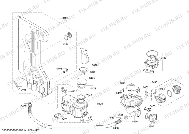Схема №2 SMI30D05EU с изображением Силовой модуль запрограммированный для посудомоечной машины Bosch 12015611