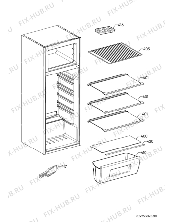 Взрыв-схема холодильника Smeg D72302P1 - Схема узла Internal parts