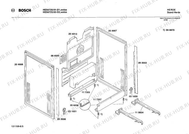 Схема №4 HES6726NL с изображением Переключатель для духового шкафа Bosch 00031645