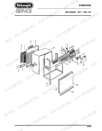 Схема №2 PAC 28R с изображением Запчасть для кондиционера DELONGHI 551957