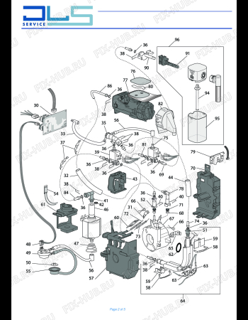 Схема №1 LATTISSIMA ONE F111 W с изображением Провод для кофеварки (кофемашины) DELONGHI 5013212991