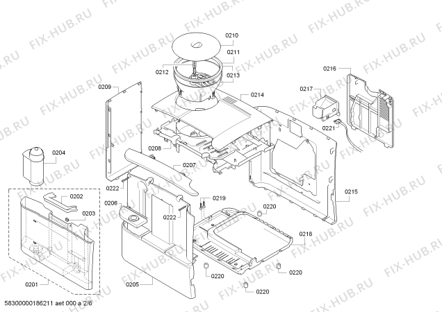 Схема №2 TES50221GB VeroCafe с изображением Соединительный кабель для кофеварки (кофемашины) Bosch 12003482