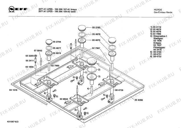 Схема №4 195308093 A-2071.41LPEWT с изображением Переключатель для электропечи Bosch 00029132