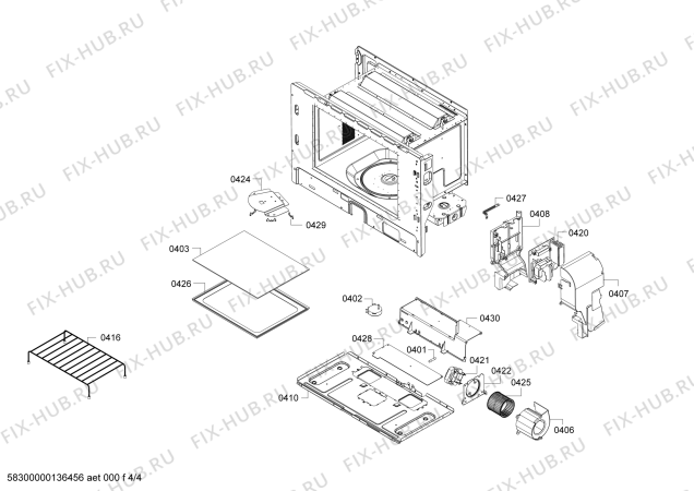 Схема №3 HF25M5R2 с изображением Дверь для плиты (духовки) Siemens 00682829