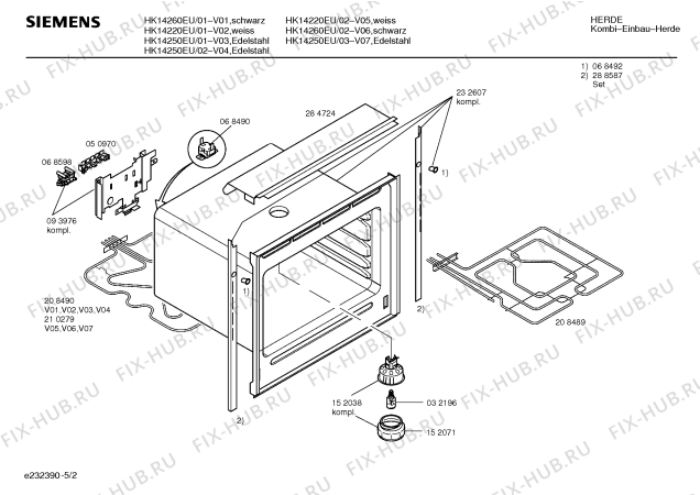 Схема №1 HK14220EU с изображением Панель управления для электропечи Siemens 00290627