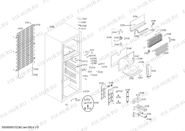 Схема №1 RS26U7104C REFRIGERADOR BL COLDEX CN31 220V/60Hz с изображением Часовой механизм для холодильной камеры Bosch 00493688