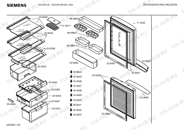 Взрыв-схема холодильника Siemens KG19V18TI extra line - Схема узла 02
