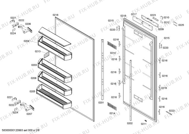 Схема №2 CIR30P00 с изображением Выдвижной ящик для холодильника Bosch 00477942