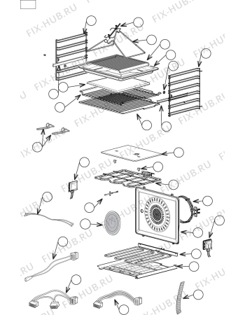 Схема №1 DEP7410P с изображением Фиксатор для электропечи DELONGHI 35MC6003