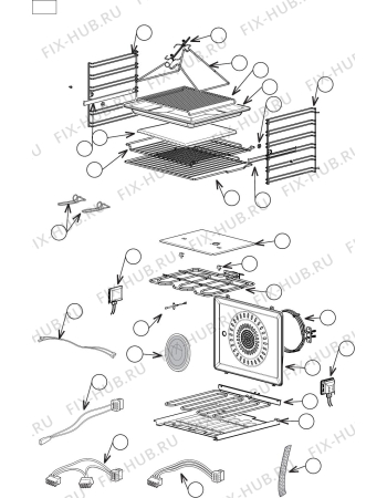 Схема №1 DEP7410P с изображением Холдер для плиты (духовки) DELONGHI 072027