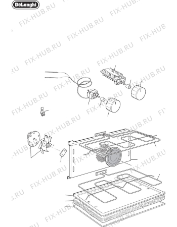 Схема №2 DEF905GEG с изображением Ветродув для плиты (духовки) DELONGHI 47A9601G.2