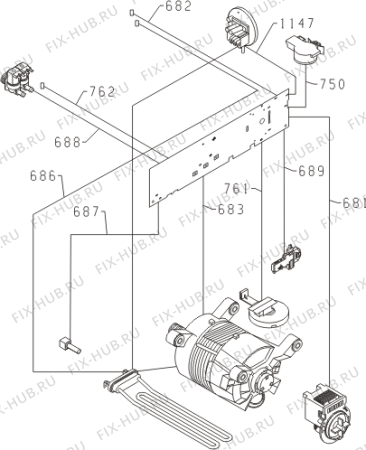 Схема №2 WA7210L (389576, PS10/23121) с изображением Обшивка для стиральной машины Gorenje 391670