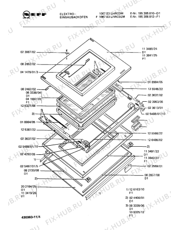 Схема №2 195305810 1067.53LHRCDM с изображением Уплотнитель для плиты (духовки) Bosch 00083338