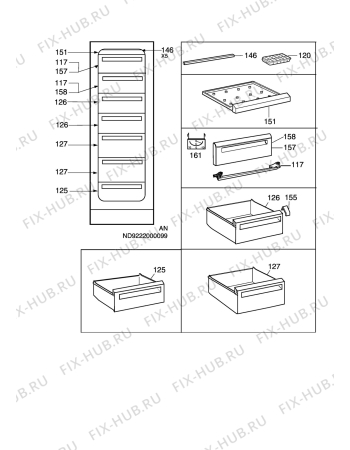 Взрыв-схема холодильника Electrolux EU8206C - Схема узла C10 Interior