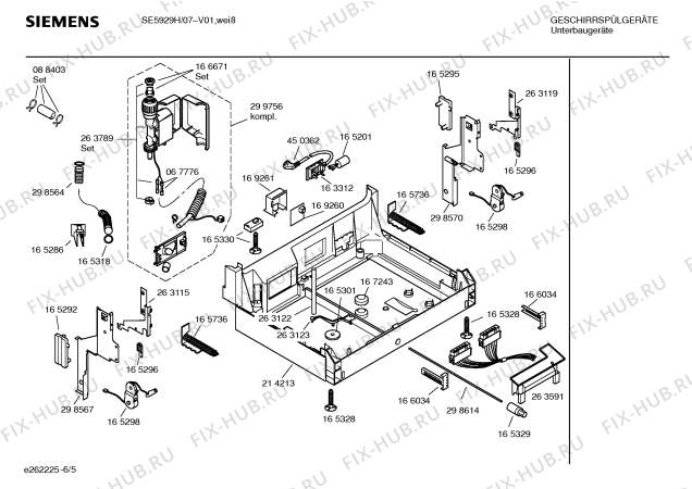 Схема №1 SE5929H HES с изображением Инструкция по эксплуатации для электропосудомоечной машины Siemens 00521852