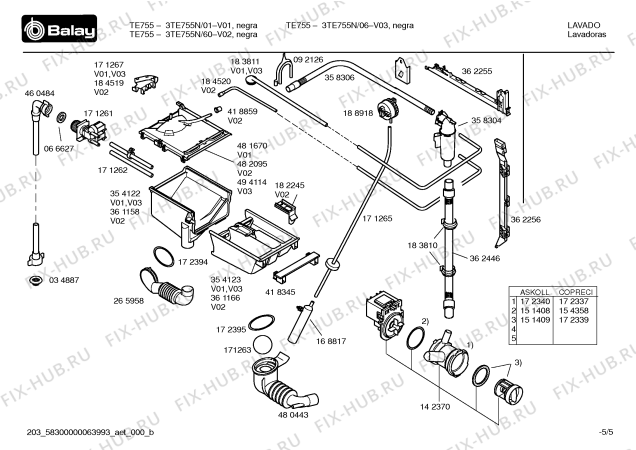 Схема №2 3TE755N TE755 с изображением Ручка выбора программ для стиральной машины Bosch 00418374