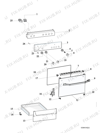 Схема №1 ACMK6332IX (F093789) с изображением Обшивка для духового шкафа Indesit C00384499