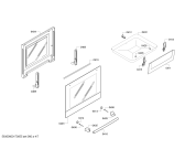 Схема №2 P1HEB33023 с изображением Внутренняя дверь для электропечи Bosch 00711956