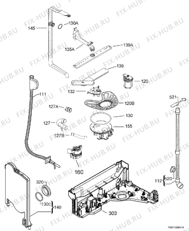 Взрыв-схема посудомоечной машины Aeg F65402VIOP - Схема узла Hydraulic System 272