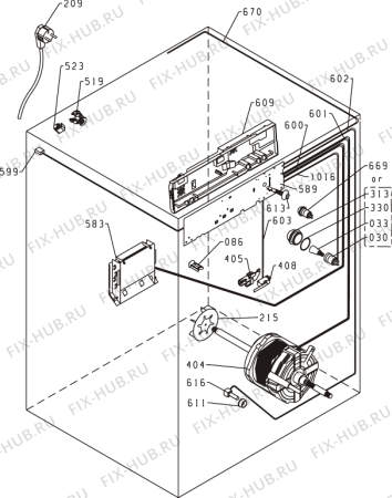 Схема №1 D2226 (238799, SPO2) с изображением Обшивка для стиральной машины Gorenje 239648