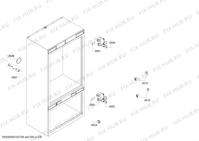 Схема №3 T30BB810SS с изображением Стеклопанель для холодильника Bosch 00687184