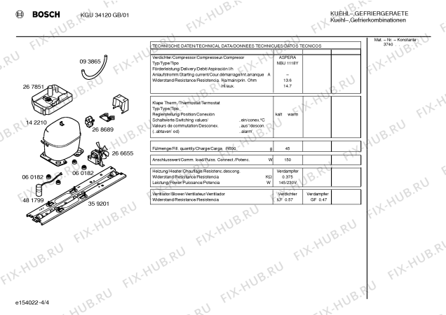 Взрыв-схема холодильника Bosch KGU34120GB - Схема узла 04