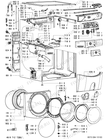 Схема №1 AWM9000G2 (F092359) с изображением Лючок для стиралки Indesit C00312886