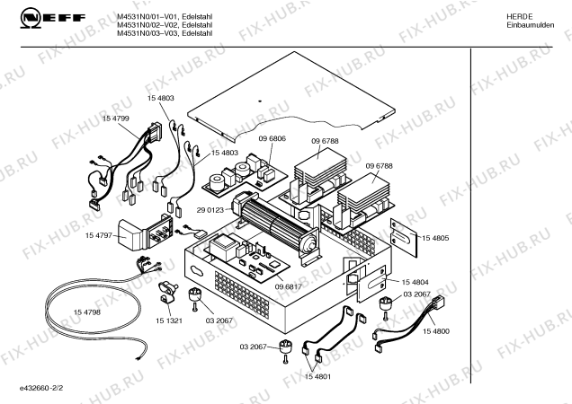Схема №1 M4531N0 MI 49.3 с изображением Модуль для плиты (духовки) Bosch 00162235