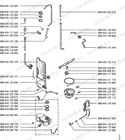 Взрыв-схема посудомоечной машины Electrolux ESI680K - Схема узла Section 4