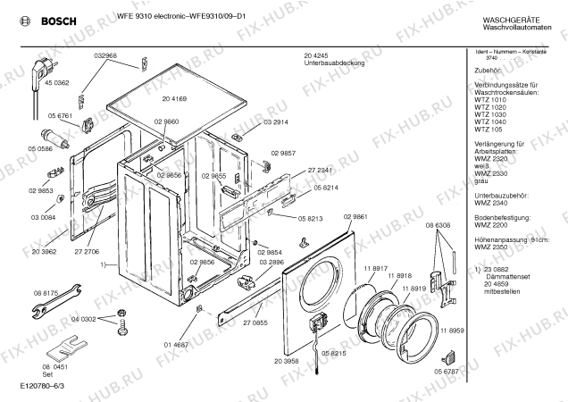 Взрыв-схема стиральной машины Bosch WFE9310 - Схема узла 03