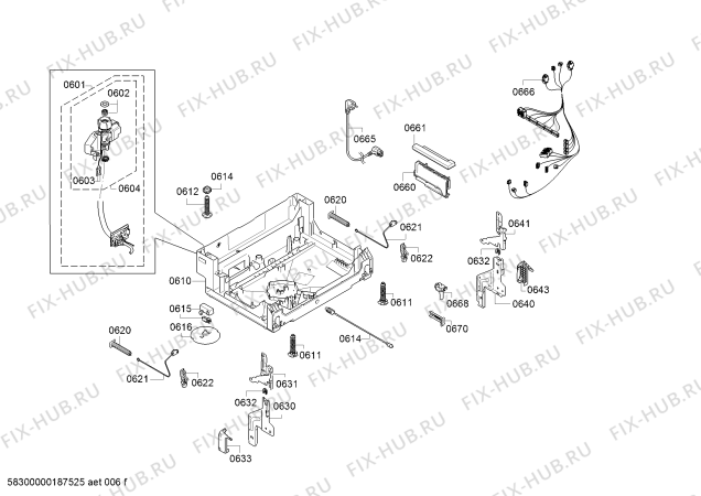 Схема №2 SMV43M30EU SilencePlus с изображением Набор кнопок для посудомойки Bosch 00630539