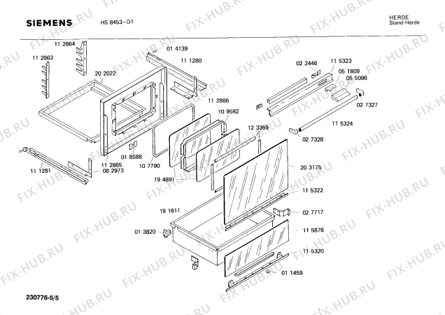 Схема №1 HS845316 с изображением Переключатель для электропечи Siemens 00027612