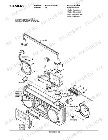 Взрыв-схема аудиотехники Siemens RM8143 - Схема узла 03