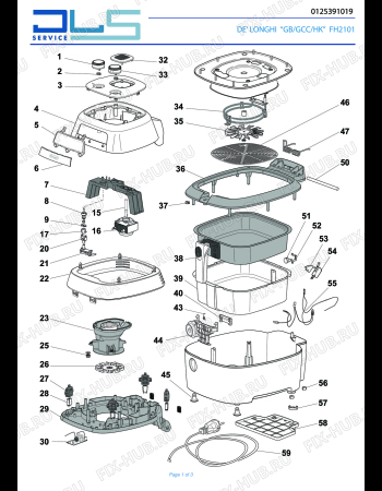 Схема №1 FH2101 IDEALFRY с изображением Сосуд для тостера (фритюрницы) DELONGHI 7312581089