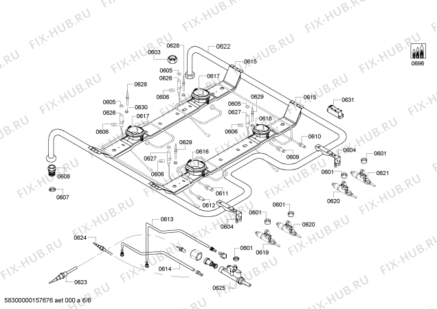 Схема №2 HP243521M с изображением Уплотнитель для плиты (духовки) Bosch 00624998