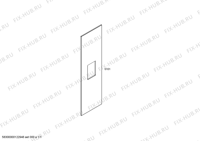 Схема №1 TFL24ID800 с изображением Внешняя дверь для холодильной камеры Bosch 00710974