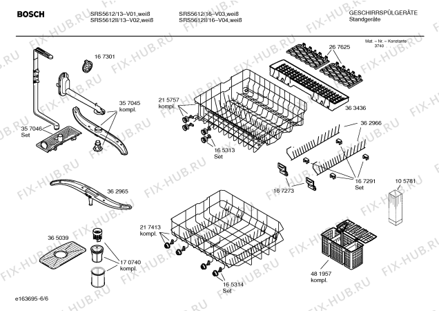 Схема №3 SRI4676 Silence comfort с изображением Инструкция по эксплуатации для посудомоечной машины Bosch 00583048