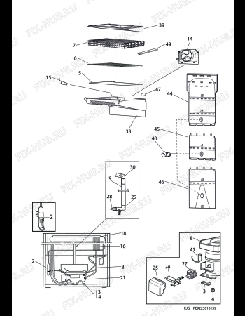 Взрыв-схема холодильника Aeg Electrolux A75238GA3 - Схема узла C10 Cold, users manual