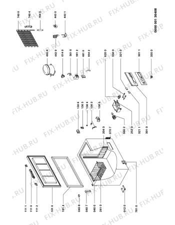 Схема №1 GT 4542/0 T WS с изображением Дверь для холодильной камеры Whirlpool 481944269386
