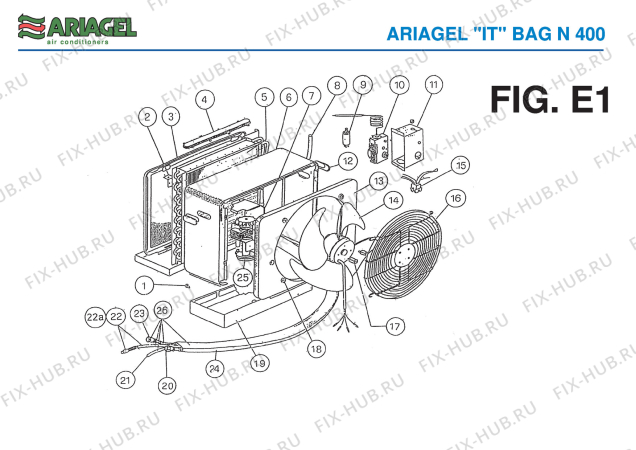 Схема №3 BAGN 400 с изображением Панель для кондиционера DELONGHI 710044