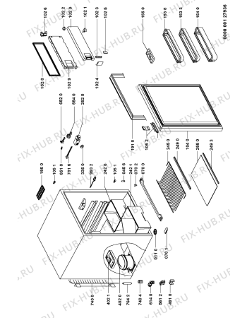 Схема №1 1FSI-160/1 с изображением Дверца для холодильника Whirlpool 481241878976