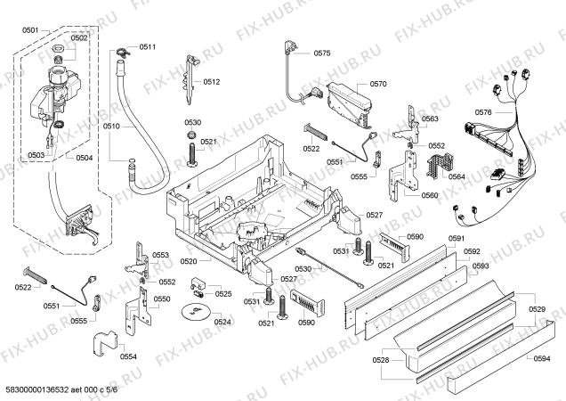 Схема №3 SMU69T05SK с изображением Передняя панель для посудомойки Bosch 00672703