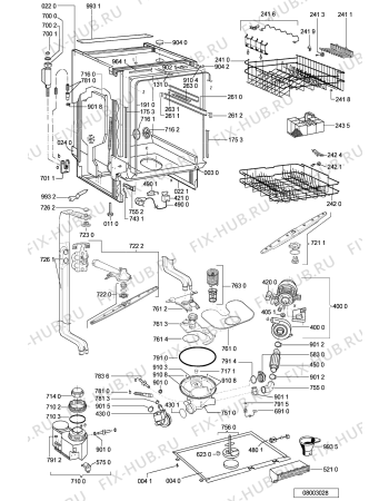 Схема №1 ADG 6330 NB с изображением Обшивка для посудомоечной машины Whirlpool 481245371474