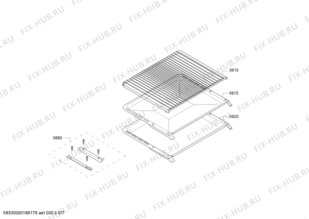 Взрыв-схема плиты (духовки) Bosch HCA854820 - Схема узла 06